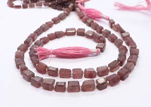 Natural <b>Red</b> Strawberry Quartz Faceted Nugget Shape Beads 7x9 MM Pink Strawberry Quartz Gemstone Beads Natural Strawberry Tumbled - Product Image 5