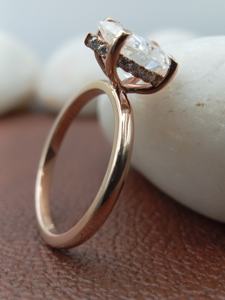Bague de fiançailles D'VINS JEWELS en diamant de laboratoire taille poire VVS/VS 2 carats, or massif 14 carats, certifiée IGI, cadeau d'anniversaire de mariage - Product Image 4