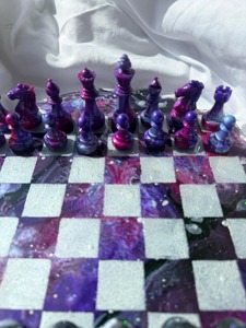 Top Selling Premium Quality Handmade Square Purple Agate Decorative Chess Set <b>Box</b> Gifted for Kids Women Adults <b>Gaming</b> - Product Image 2