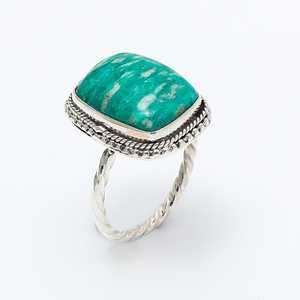 925 Silver <b>Turquoise</b> <b>Ring</b> Bezel Setting Vintage Style Gemstone <b>Ring</b> Unisex Everyday Wear - Product Image 6