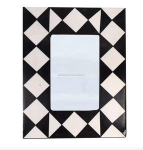 Marco de fotos de madera decorativo artesanal con incrustaciones de hueso natural, tamaño personalizado para decoración del hogar hecho por Tayyab Handicraft - Product Image 6