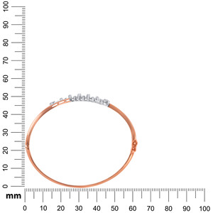 GLEAMORA ENTERPRISE Rose Gold Lab Grown Diamond Round Brilliant Cut Classic Floral 14K Women's <b>Bangle</b> <b>Bracelet</b> - Product Image 4