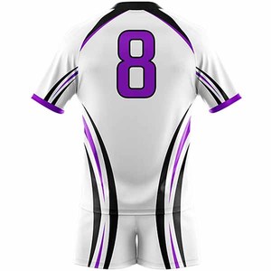 Men's White Purple Black Striped Sporty <b>T</b>-<b>Shirt</b> And Shorts Set Mock Neck Quick Dry <b>Polyester</b> Spandex Summer Wear - Product Image 4