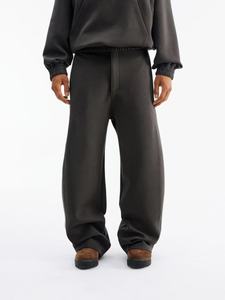 Joggers Sports Wear Custom Logo Heavy Weight Oversized Baggy Wide Leg Flared Canvas Mid Waist Spring Sweatpants <b>Women</b> - Product Image 4