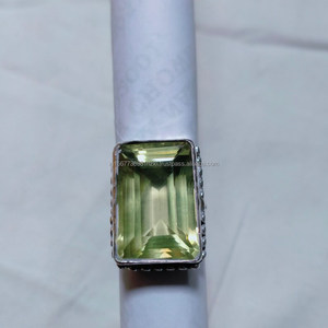 แหวนเงินสเตอร์ลิง925แหวนอัญมณีแหวนเงินสเตอร์ลิงทำมือรูปวงรี - Product Image 1