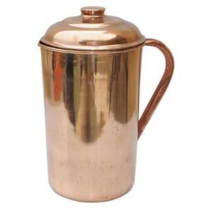 Engraved Floral Pure Copper Water <b>Jug</b> with Lid Embossed Ayurvedic Pitcher Health Drinkware Premium Serveware - Product Image 5