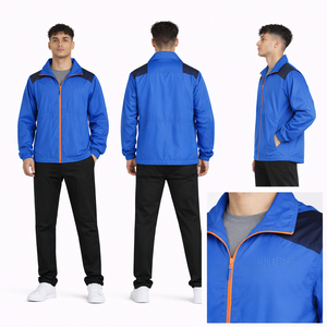 Men's Custom Blue Outdoor Windbreaker <b>Jacket</b> Lightweight Waterproof Fashion Streetwear Wholesale Men's <b>Jackets</b> USA Supplier - Product Image 4