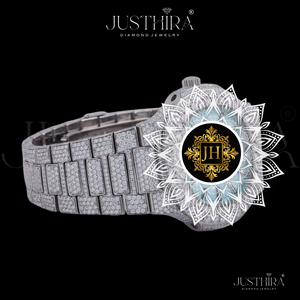 Unique Design Modern Stainless Steel Movement Moissanite Diamond Quartz Watch Women Fashion Jewelry Style Waterproof Gift - Product Image 3