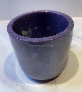 High Indian Premium Resin Jar Set for Modern Home Decor Elegant Ornament-Textured <b>Designed</b> Royal Storage Jar with Tray <b>By</b> FWE - Product Image 4