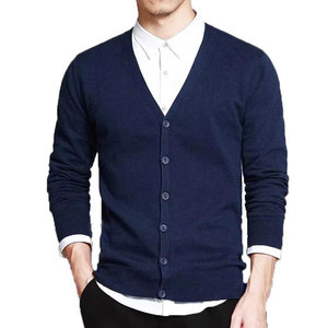Fabricant de vêtements Hosten Greek Enterprises, cardigans en coton de haute qualité, sur mesure, pour hommes, anti-rides, col en V - Product Image 1