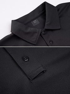 Camisas Polo Tácticas de Manga Larga para Hombre, 100% Poliéster, 3 Botones, Diseño Sólido, de Secado Rápido - Product Image 2