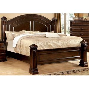 Base de cama tamaño King de madera maciza con piecero, muebles de dormitorio de madera, tallados a mano, de alta calidad, los mejores, de lujo, hechos a mano - Product Image 1