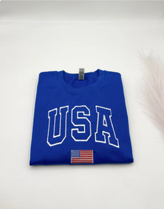 Sudadera Vintage con Cuello Redondo y Bandera de EE. UU., Sudadera Retro Americana Extra Grande, 4 Colores, Ropa Urbana Unisex - Product Image 4