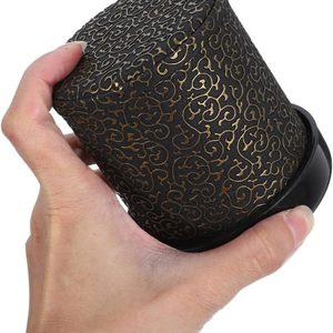 Gobelet à dés de luxe en cuir PU avec tissu en velours, forme cylindrique, sans jeu de dés inclus, pour jeux de société et activités de jeu, accessoire - Product Image 5
