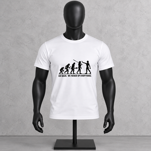 T-shirt personnalisé en coton 100% avec motif évolution humaine, impression par sublimation à la demande, grande taille, dropshipping, vente en gros, t-shirts d'été - Product Image 1