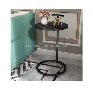 Mesa auxiliar de metal moderna rústica Mesa auxiliar de metal martillado con estilo para dormitorio Sala de estar Oficina y espacios de hotel - Product Image 3