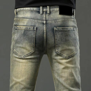 New Style Fashionable Design <b>Denim</b> Pants Best <b>Material</b> Personalized Cheap Price Slim Fit Breathable Custom Men's Jeans Pants - Product Image 5