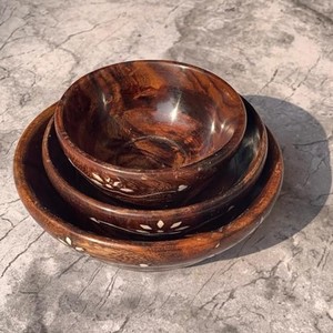 Juego de 3 Recipientes para Condimentos de Madera de Teca, Venta al por Mayor |   Hecho a Mano - Product Image 4