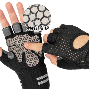 Custom Half Finger PU Leather Workout <b>Weight</b> Lifting Gym <b>Gloves</b> for Unisex Use Non-Slip Lightweight Closure Wholesale Custom - Product Image 6