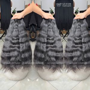 Extensions de cheveux vierges vietnamiens de qualité supérieure, double trame, couleur naturelle, soyeuses et lisses - Product Image 6