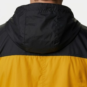 Direct Factory Supply <b>Men</b> Solid Yellow Hooded Windbreaker <b>Jacket</b> Lightweight Waterproof Breathable Zip Up Outdoor <b>Running</b> Sports - Product Image 3