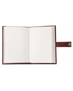 Wholesale Handmade Blood Red Floral embossed leather notebook with attached Button Closure - Product Image 3