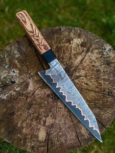 New Arrival Custom Handmade Copper Damascus Chef <b>Knife</b> Razor <b>Sharp</b> Blade Luxury Chef <b>Knife</b> for <b>Kitchen</b> Outdoor Gift Collection - Product Image 2