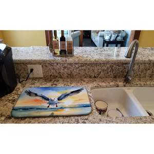 14 X 21\" Multicolor Gull Flying Low Dish <b>Drying</b> <b>Mat</b> Absorbent Countertop Dish Drainer Pad <b>Kitchen</b> Counter <b>Mats</b> & Pads - Product Image 2