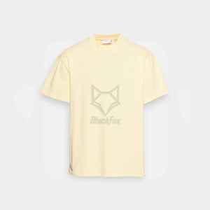 เสื้อยืดคอกลมแขนสั้นทรงปกติสำหรับผู้ชาย BlackFox พิมพ์ลายโลโก้ฟอยล์ สไตล์ลำลอง ผ้าคอตตอนเจอร์ซีย์ - Product Image 1