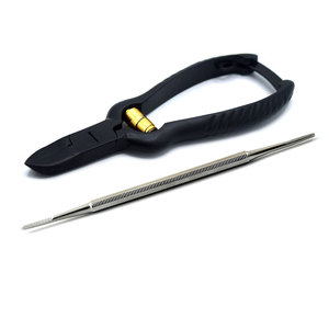 Coupe-ongles professionnel pour podologue, à ressort, robuste, 2 pièces, pour soins des pieds et ongles épais - Product Image 1