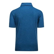 Camisetas de Golf de Manga Corta para Hombre, de Alto Rendimiento, con Logotipo Personalizado Bordado, Ajustadas, Casuales, Tejidas, Transpirables, de Poliéster y Algodón - Product Image 2