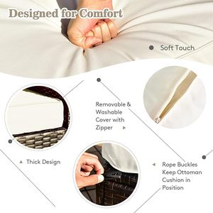 Renueva tu espacio al aire libre con un juego de muebles de mimbre duradero y elegante construido para la relajación - Product Image 4