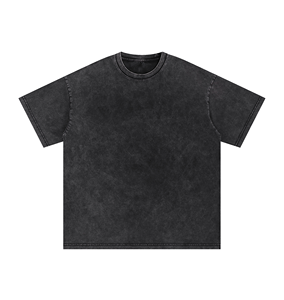 เสื้อยืดคอตตอนฟอกทรงโอเวอร์ไซส์ พิมพ์โลโก้ตามสั่ง สไตล์สตรีทแวร์ แขนสั้น ทรงหลวม ใส่ได้ทั้งชายและหญิง - Product Image 5