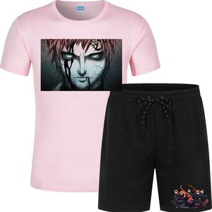 Ensemble de deux pièces d'été décontracté pour hommes T-shirt et short vierges respirants imprimés personnalisés-Vente en gros - Product Image 2