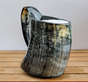 Cuerno Vikingo Artesanal para Beber, Hecho a Mano con Cuerno Natural de Buey/Búfalo, Jarra de Cerveza Auténtica, FAIZA CRAFT Uttar Pradesh, Precio Razonable - Product Image 2