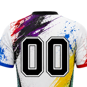 ชุดวอลเลย์บอลสีแดงขาวแบบซับลิเมชั่น เสื้อและกางเกงขาสั้น ชุดกีฬาแขนสั้นสำหรับทีม เสื้อผ้าสำหรับนักกีฬา - Product Image 5