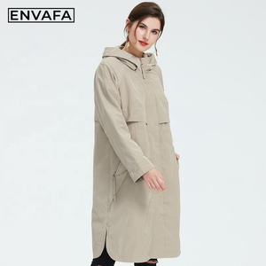 Veste coupe-vent, nouvelle mode printemps, imperméable, sur mesure, longue veste à capuche pour femmes, imperméable grande taille, trench-coat vert pour femmes - Product Image 1