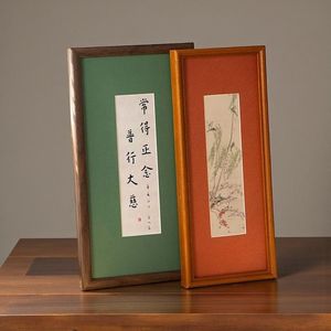 Photobooth <b>Frame</b> for Photo Strip Prints: Elongated Solid <b>Wood</b> <b>Picture</b> <b>Frame</b> with Coloured Mount, Ready to Hang for photoautomat - Product Image 6