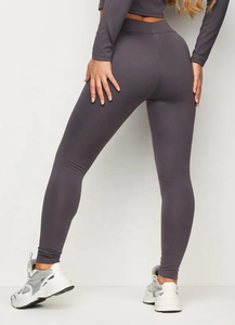 Breathable Women's Summer Slim Leggings <b>Red</b> Solid Color High Waist Black <b>Tight</b> Legging Casual XXL Size Knitted Fabric - Product Image 2