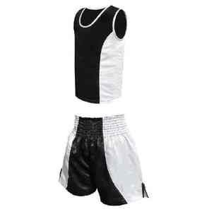 Ensemble de boxe personnalisé en polyester : haut, short et gilet – Tenue professionnelle de kick-boxing - Product Image 6