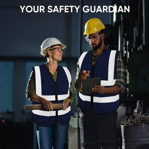 Reflective Safety Vests Unisex High Visibility Quick Dry Multiple Pockets Mesh Fabric ODM Safety Apparel Neon <b>Work</b> Vest - Product Image 6
