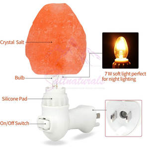 Lampe de sel de l'Himalaya en pierre naturelle, très vendue, pour chambre à coucher, lumière chaude - Product Image 2