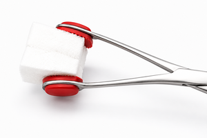 คีมจับฟองน้ำสำหรับสัตว์เลี้ยง TYNEX SURGICAL INDUSTRIES ทำจากสแตนเลสสีแดง ปลายกันลื่น ใช้ซ้ำได้ ขนาด 25 ซม. ได้รับการรับรองมาตรฐาน CE ระดับ II - Product Image 4
