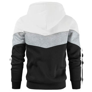 Sudaderas con Capucha de Algodón Mezclado para Hombre, Tallas Grandes, Colores Básicos Negro y Blanco, Diseño Sólido, Venta al Por Mayor - Product Image 4