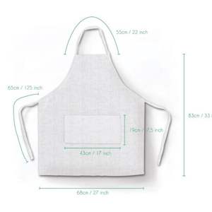 Delantal de cocina de algodón puro, babero de verano transpirable para cocinar en el hogar, ropa de trabajo cómoda - Product Image 3