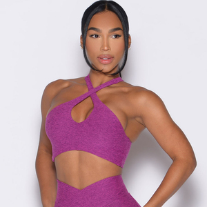 Al por mayor: Top deportivo Royal para mujer, de tallas grandes, con abertura asimétrica, de alto soporte, ligero, con recorte frontal detallado y espalda sexy con corte pronunciado - Product Image 6