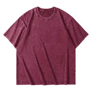 เสื้อยืดคอตตอน 300 กรัม พิมพ์ลาย DTG แบบย้อมสีเอซิด สไตล์โอเวอร์ไซส์ สำหรับผู้ชาย สตรีทแวร์ รับผลิตแบบ OEM จากโรงงาน - Product Image 6