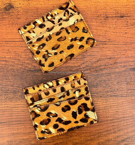 กระเป๋าสตางค์หนังแท้ลายเสือดาวโลหะแบบใหม่สำหรับทุกเพศที่ใส่บัตรเครดิตกระเป๋าเดินทางของขวัญแฟชั่นกระเป๋าใส่เหรียญ - Product Image 3