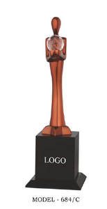 Trophy Model 684 A B C Metal Plated Mascot Award For Sports And Games Durable Engraving Base With Logo - Product Image 5