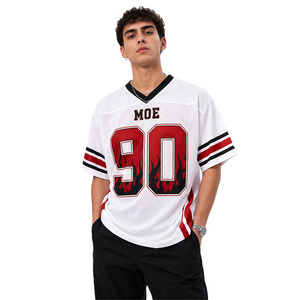Maillot de football américain personnalisé en polyester à 100 % avec impression par sublimation, fabricant de maillots de football américain, maillot de sport unisexe surdimensionné en mesh pour équipe universitaire - Product Image 1